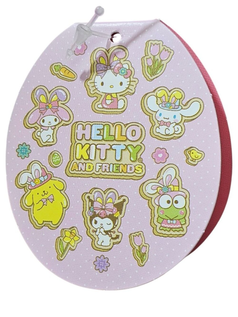 Hello Kitty 11" Corduroy 2026 Easter Bunny Plush Pink Bow New With Tag - Picture 9 of 10